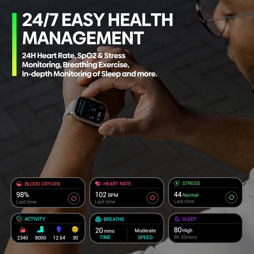 Фото Zeblaze Beyond 3 PRO GPS Смарт-часы для мужчин, женщин и детей Встроенный GPS-маршрут BT Calling Спорт Фитнес Спящий reloj inteligente №3
