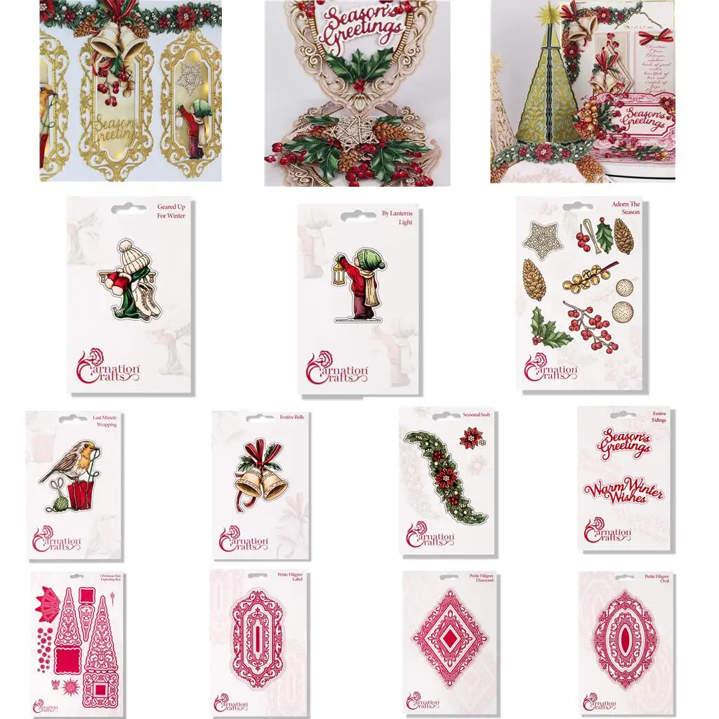 

Christmas Die Collection New Metal Cutting Dies Scrapbook Embossed Make Paper Card Album Diy Craft Decoration 2022 Arrivals
