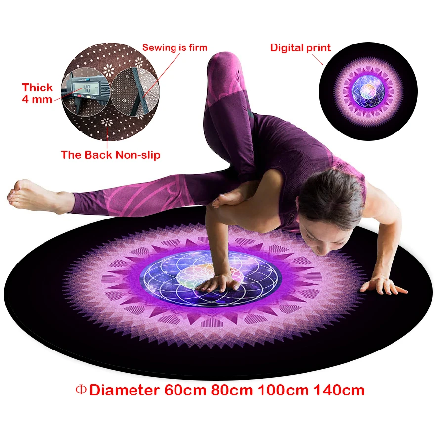 

Starry Night Mandala Yoga Mat Sports Fitness Pilates Rugs Seed of Life Gym Carpet Meditation Exercise Pads Galaxy Print Large