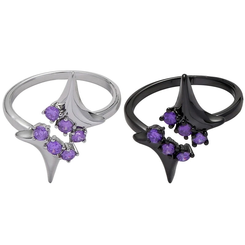 

Four Pointed Star Ring Personality Simple Ring Temperament Jewelry for Women 264E