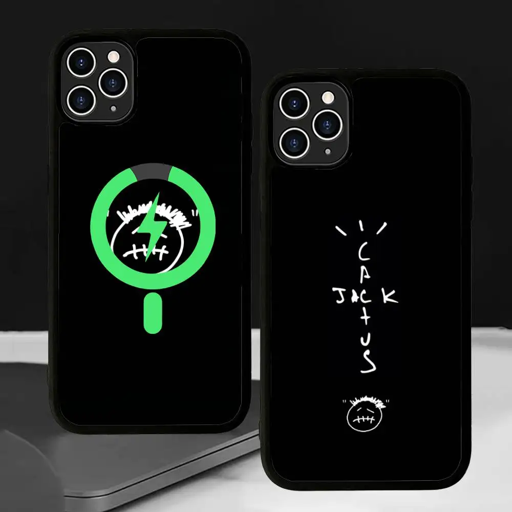 Фото Чехол для телефона Travis Scott Cactus Jack для iPhone 17, 16, 15, 14, 13, 12, 11 Pro Max, чехол для беспроводного зарядного устройства Magsafe №2
