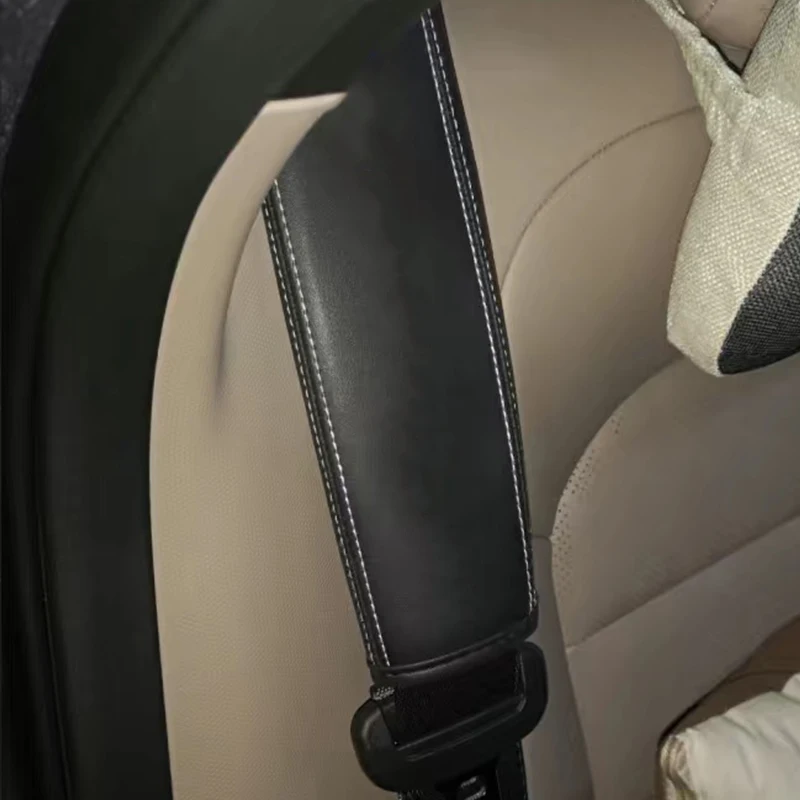 

Car Seat Belt Shoulder Cover Cowhide Protection Seat Belt Padding Pad For BMW M E46 E90 E60 F10 E39 F30 E36 F20 E87 E70 E91 X3