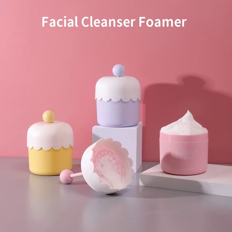 

Draagbare Gezicht Cleanser Douche Bad Shampoo Schuim Maker Bubble Foamer Apparaat Reiniging Schuimende Make Up Removal Tool