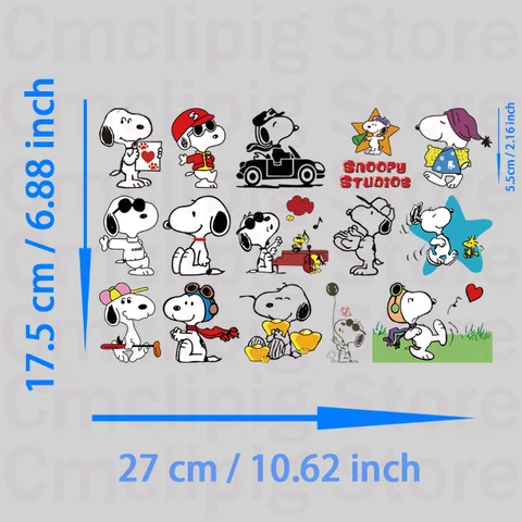 Термонаклейки Snoopy для одежды MINISO