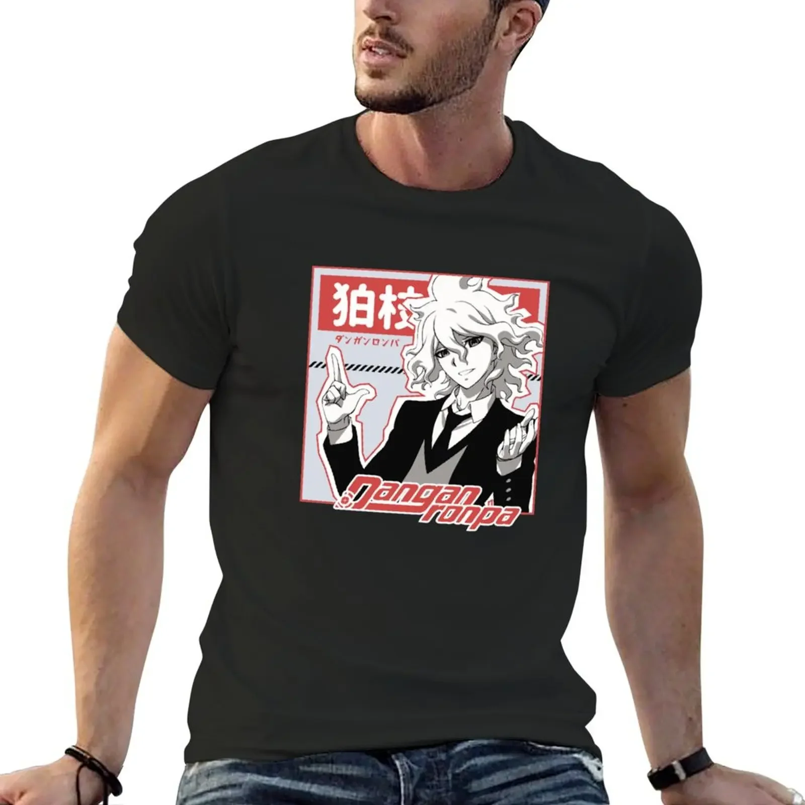 danganr0npa Nagito Komaeda аниме danganr0npa-футболка винтажная футболка с рисунком больших