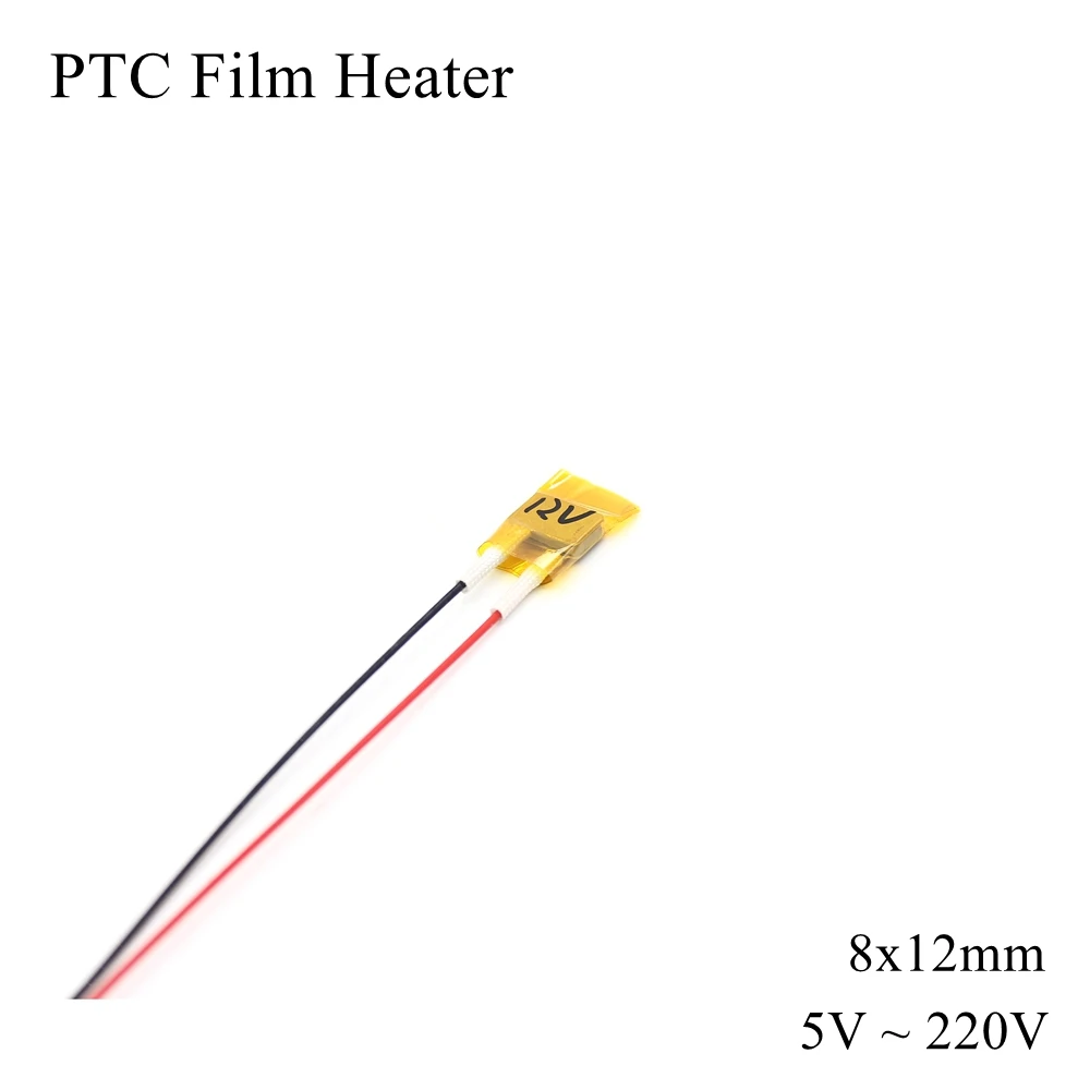 

Нагревательный элемент для пленки PTC, 8x12 мм, 12 В, 24 В, 110 В, 220 В