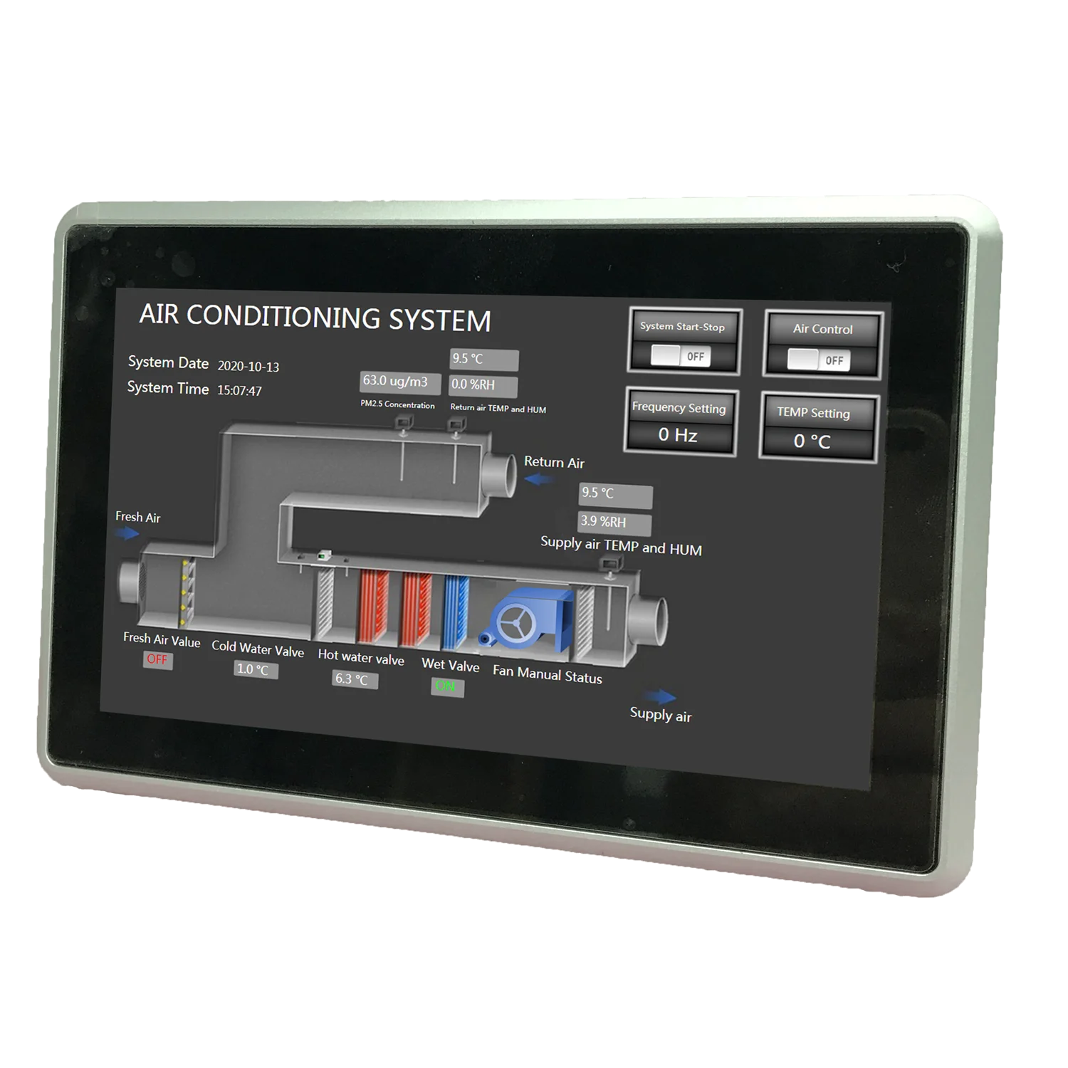 

7" Touch Panel Product of building control system with WIFI Module