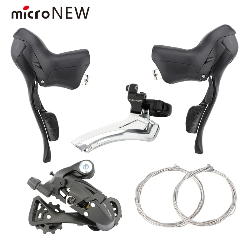 MicroNEW Rennrad Twin Hebel 2x10 Geschwindigkeit 3x10 Shifter 7 8 9 10 Speed Shifter Fahrrad schaltwerk Kit für Shimano MTB