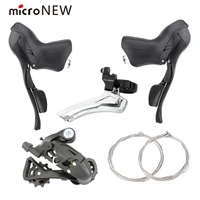 micronew road bike twin lever 2x10 speed 3x10 shifter 7 8 9 10 speed shifter bike derailleur kit for shimano mtb