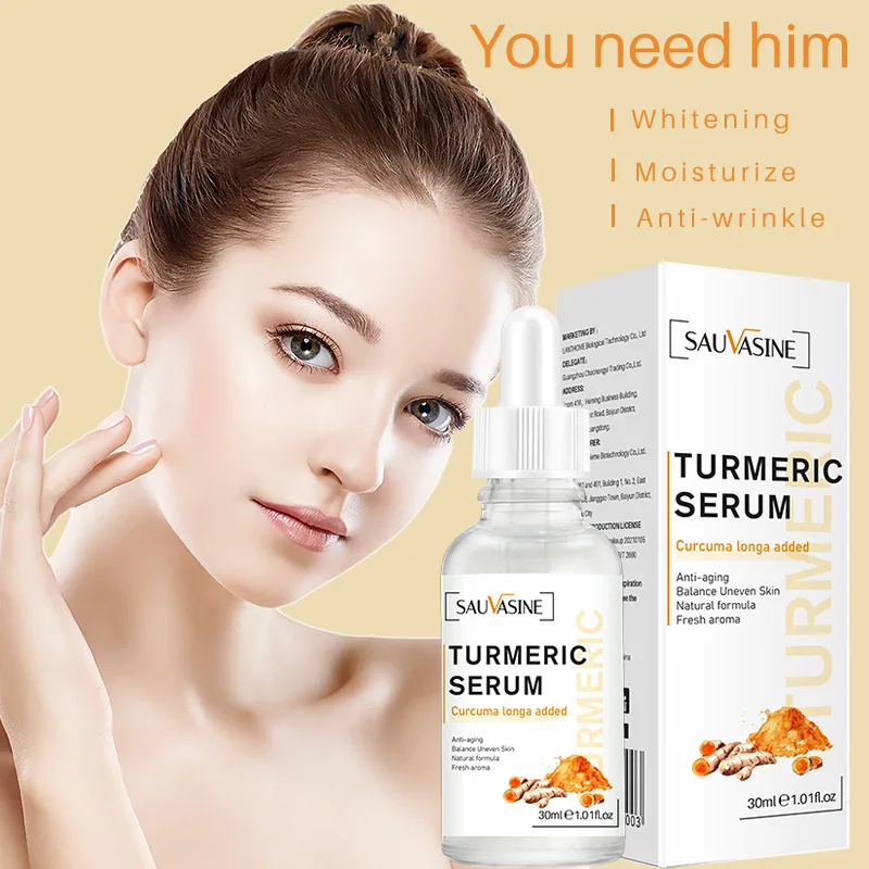 

Turmeric Serum Anti-Wrinkle Essence Fade Fine Line Anti Aging Whitening Firming Face Hand Repair Moisturizing Nourish Skin Care
