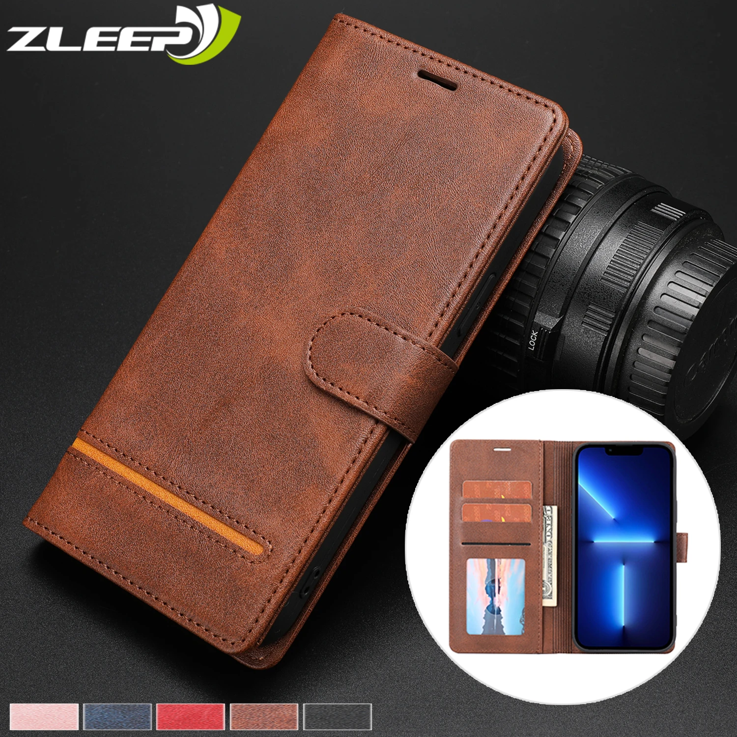 

Magnetic Luxury Leather Phone Case For Samsung Galaxy Note 20 10 9 8 Plus Ultra Flip Wallet Card Slots Shockproof Business Cover