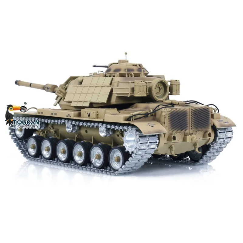 Фото Радиоуправляемый танк 1/16 TD RC Battle Tank M60A1 ERA USA с ИК-системой, металлическими колесами и гусеницами, модель для сражений, подарки №3
