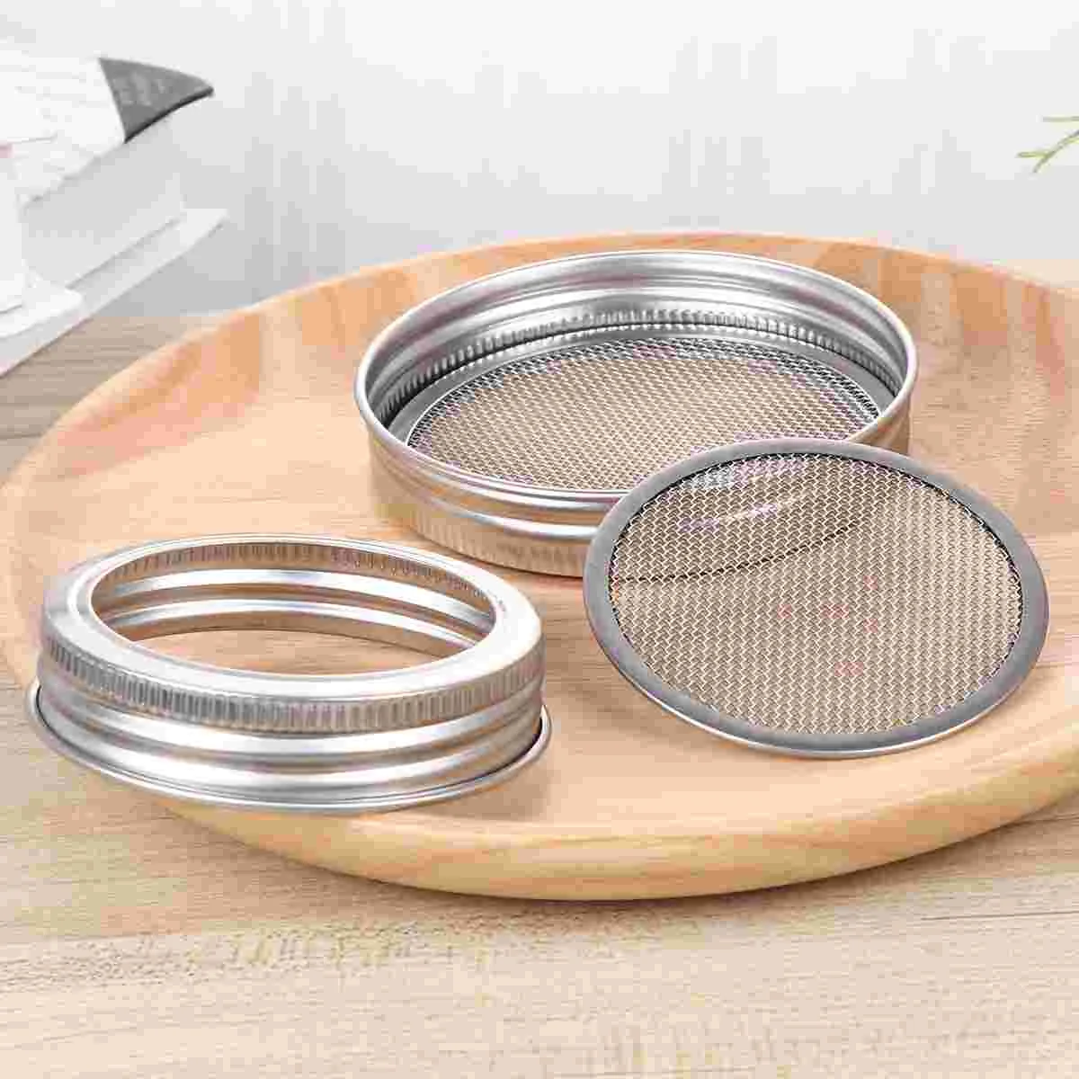 

Lids Sprouting Mason Screen Jar Drain Grow Cover Bean Sprouts Can Canning Sprout Maker Kit Growing