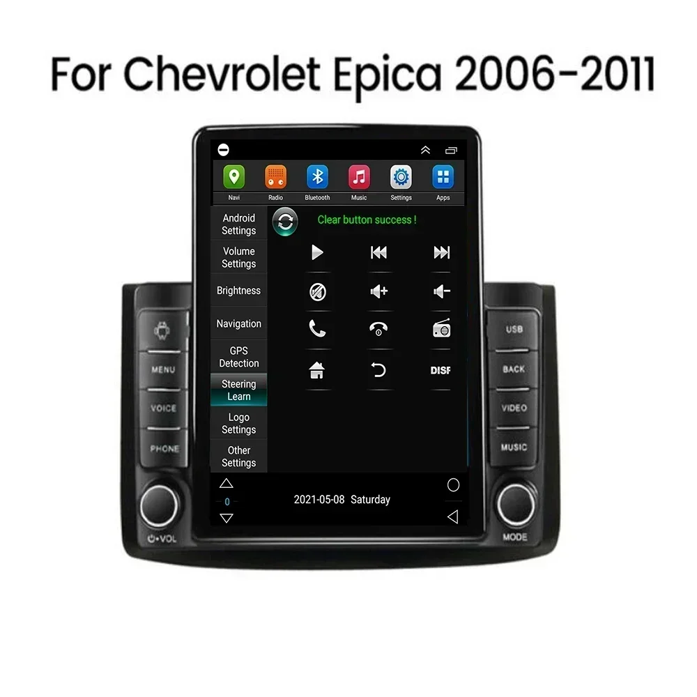 Для Tesla Style 2 Din Android13 Автомобильный радиоприемник для Aveo T250 Lova Captival Epica 2006+