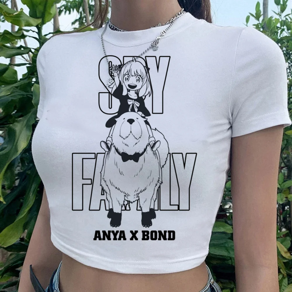 

spy x family vintage 2000s crop top girl aesthetic cyber y2k kawai yk2 clothing