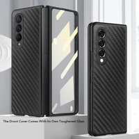 samsung galaxy z fold 3 5g case 2022 new style clamshell glass painted pen tray cover for original samsung galaxy z fold 3 cases