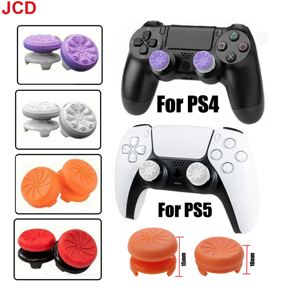 

JCD 1 pair FPS Joystick Cover Extenders Caps For PS4 PS5 Gamepad Thumb Grips For PS4 PS5 Controller Accessories