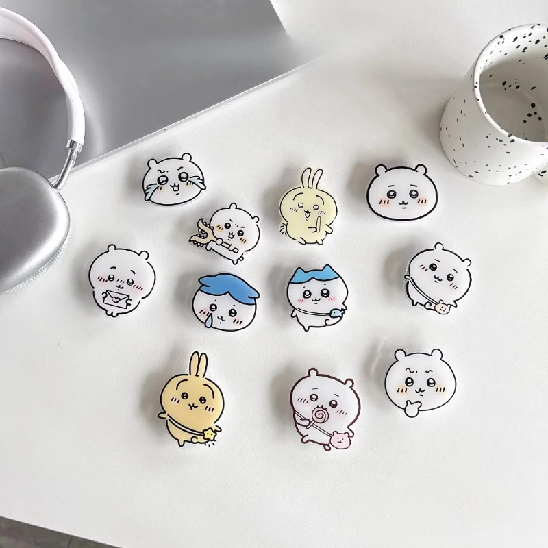 Фото Мобильный держатель-кольцо Chiikawa Hachiware Usagi Kawaii в стиле аниме, складной, модный, милый, с клейкой основой №4