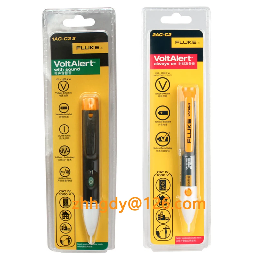 FLUKE 1AC-C2 II VoltAlert Sensor Non-contact 200~1000V AC tester electrical Detector Pen