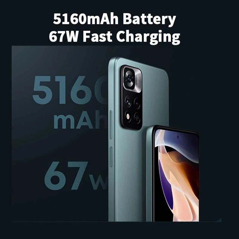 Global ROM Xiaomi Redmi Note 11 Pro 5G Dimensity 920 AMOLED Screen 5160mAh Battery 67W Fast Charge 108MP Camera Smartphone