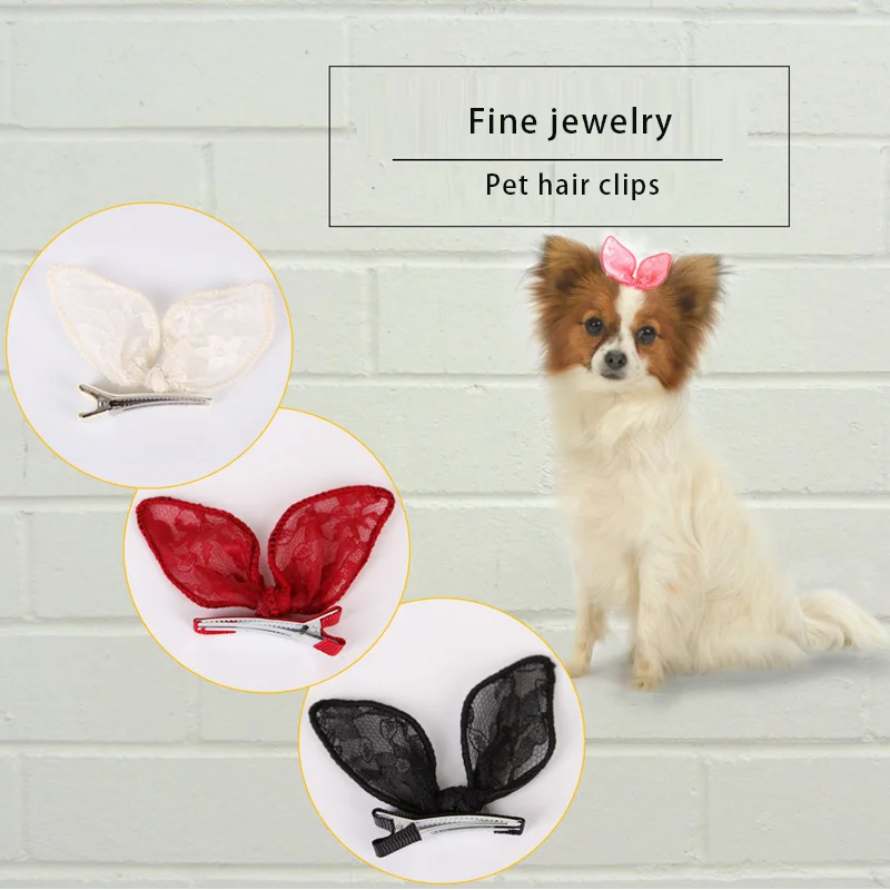 

Милые шпильки для волос в виде зайцевидных ушей для маленьких и средних кошек Изящные аксессуары для домашних животных аксессуары для укра...