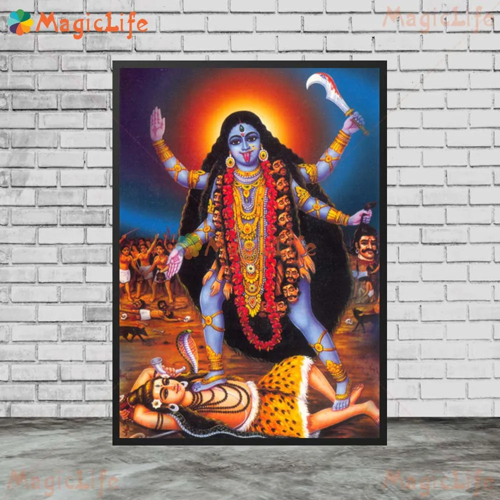 

Религия Богиня Кали плакаты принты настенные панно для гостиной плакат на скандинавскую тему настенная живопись на холсте без рамы