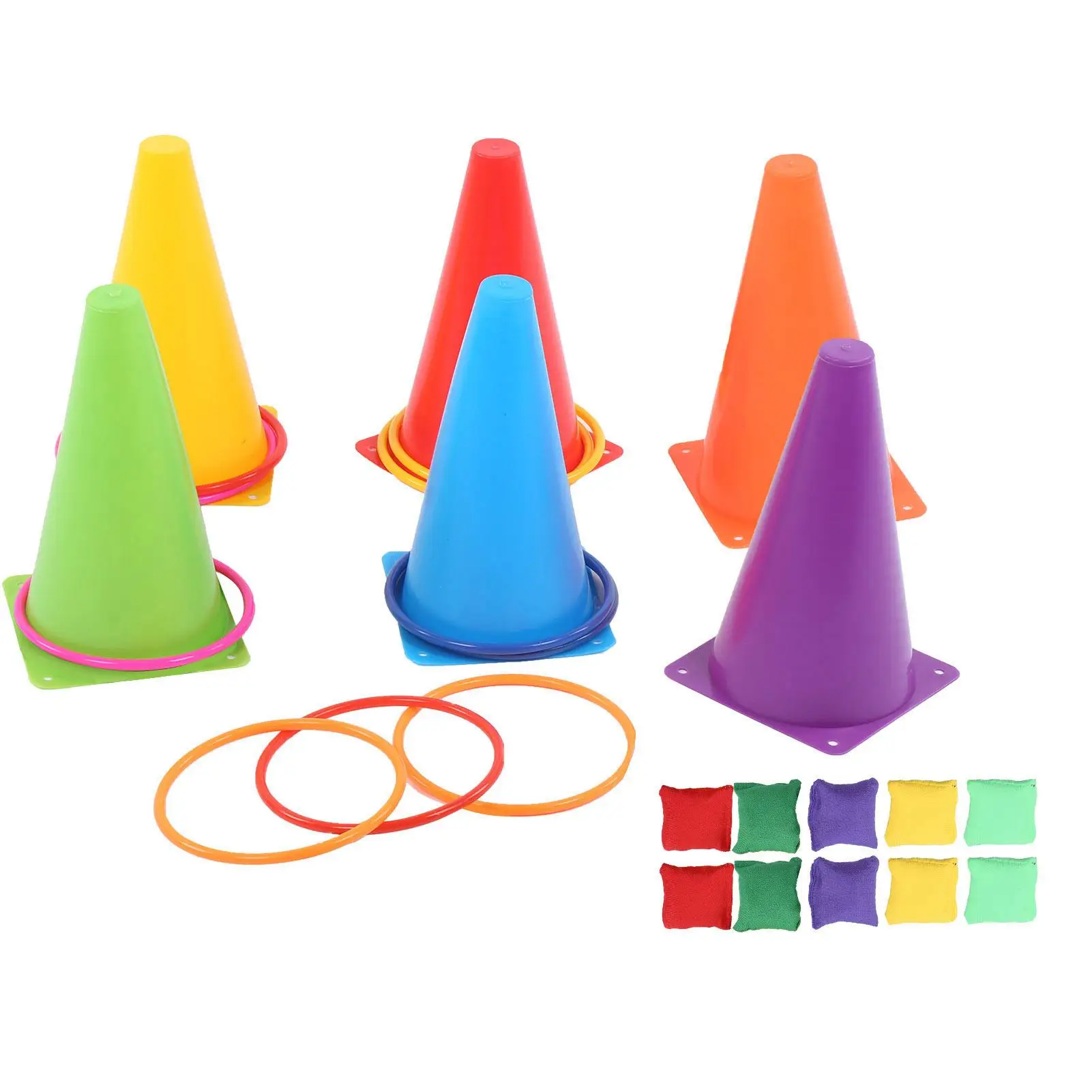 Набор игрушек в виде бобов с 6 дорожными конусами 10 шт.