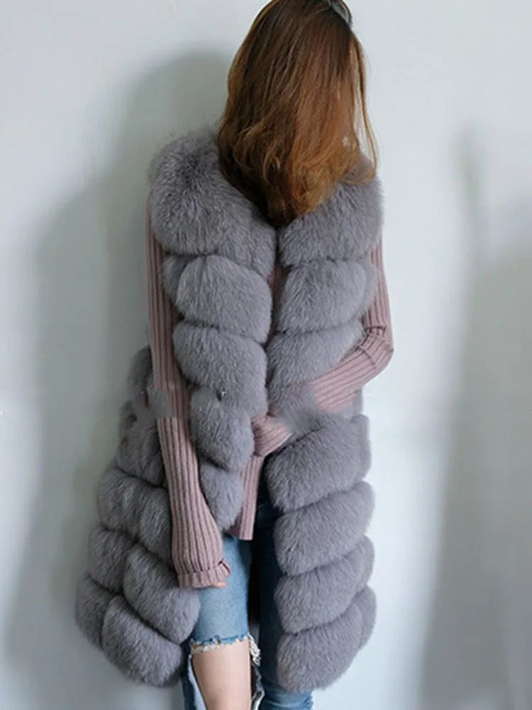 Faux Vest Fur Coat Jacket Artificial Women's Clothing Winter 2022 Fluffy Covered Button Shaggy Sleeveless Outwear