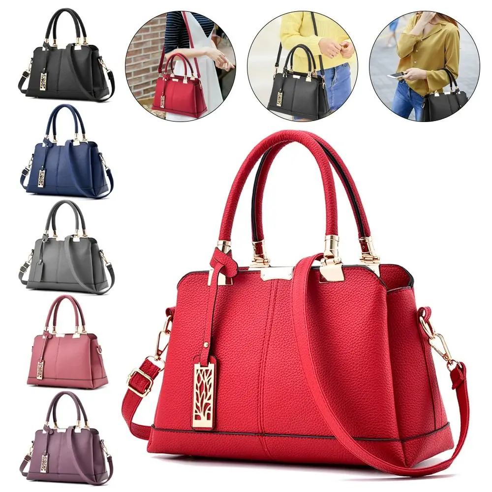 

Hot High-Capacity Casual Fashion Soft PU Women's Diagonal Bag Handbag The Single Shoulder Bag Mom's Bag