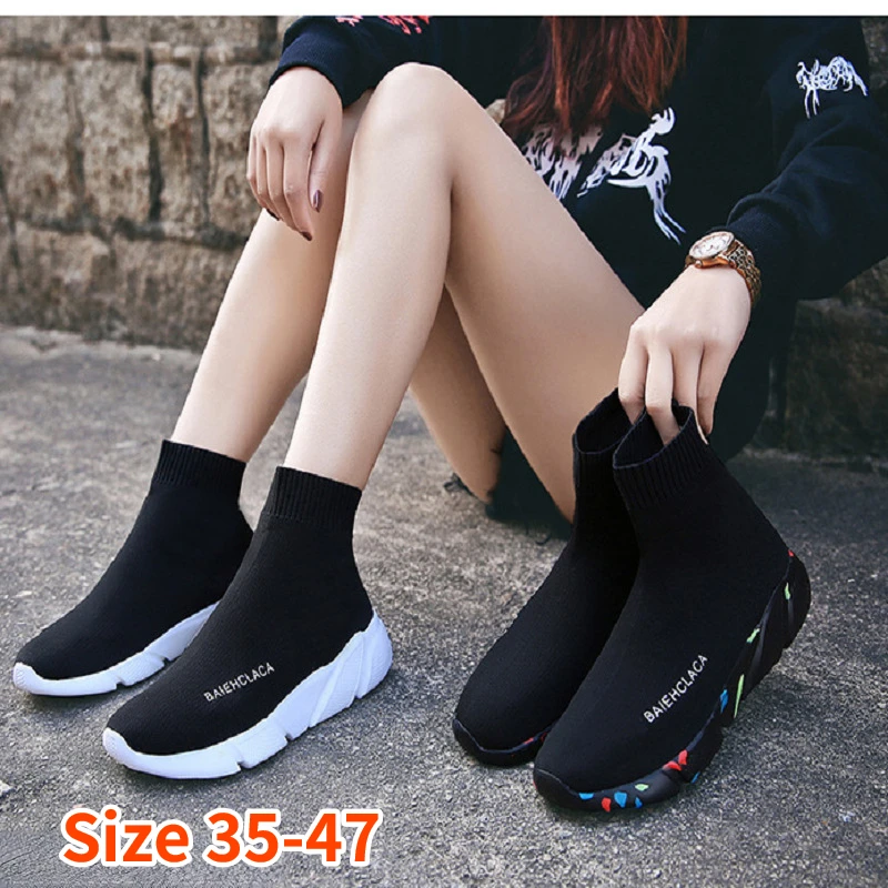 Casual Couple Socks Shoes Tennis Sport Gym Running Shoes Mesh Breathable Walking Zapatos Mujer
