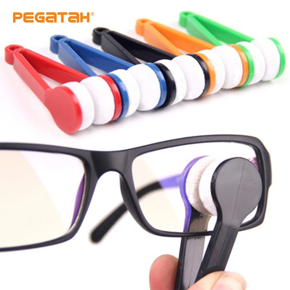 

1PC Mini Two-side Glasses Brush Microfiber Spectacles Cleaner Glasses Cleaning Tools Cleaner Eyeglass Cleaner Brush Screen Rub