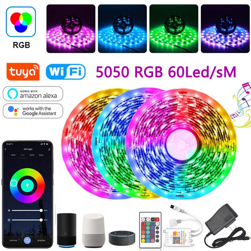 

Светодиодная лента с Wi-Fi управлением, 5050, 12 В