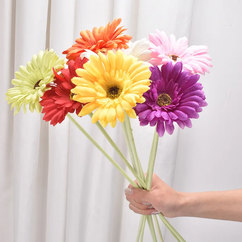

10 Branches Colorful Artificial Daisy Flowers Thanksgiving Gift Home Office Table Decoration Simulation Artificial Flowers Daisy