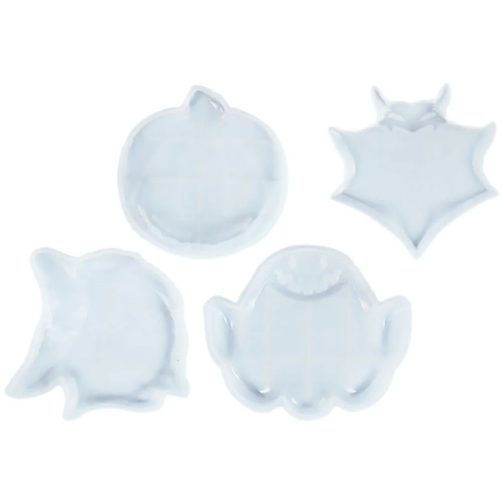 

4 Pcs Silicone Coaster Mold Resin Mould Cup Mat Casting DIY Epoxy Resin Molds Grimace Molds Epoxy