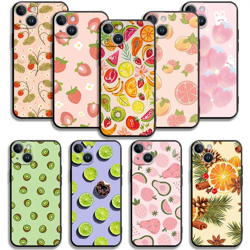 

Fruit Lemon For iphone 14 13 12 11 Pro X XR XS Max 8 Plus Mini Silicon Case