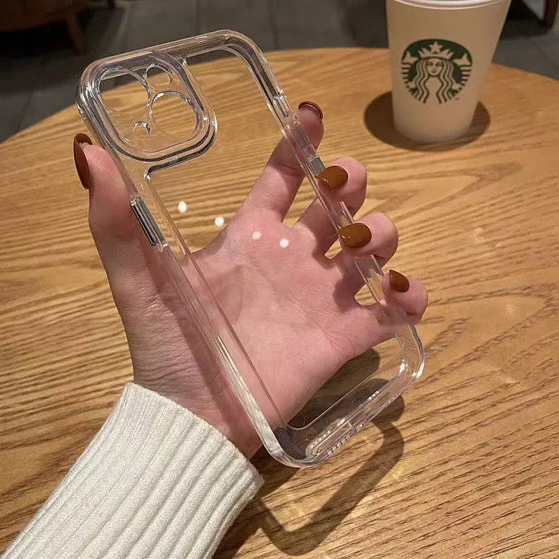 

High Quality Non Yellowing Transparent Drop Resistant for iPhone 13case for 13ProMax Xs XsMax Xr 78Plus Soft Back Cover for Men