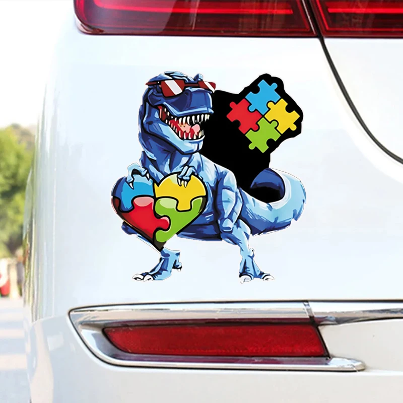 

JT164 # Наклейки с аутизмом и динозавром для ноутбука, автомобиля, окна, двери, магазина