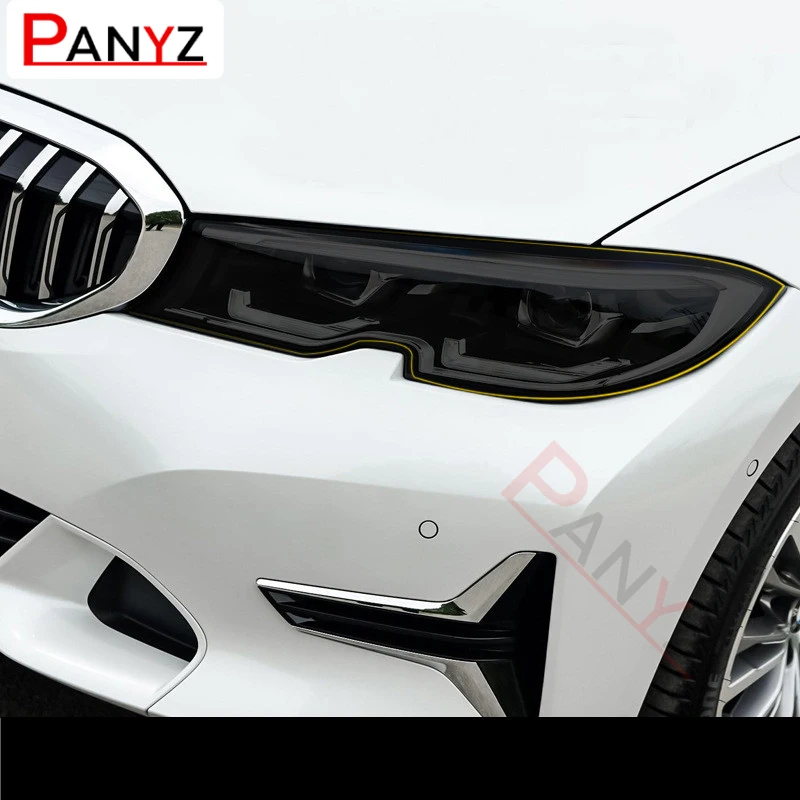 

Затемненный/прозрачный чехол из ТПУ для BMW 2 3 4 5 7 серии 2013-2020 Автомобильная передняя фара Защитная Наклейка аксессуары 2 шт.