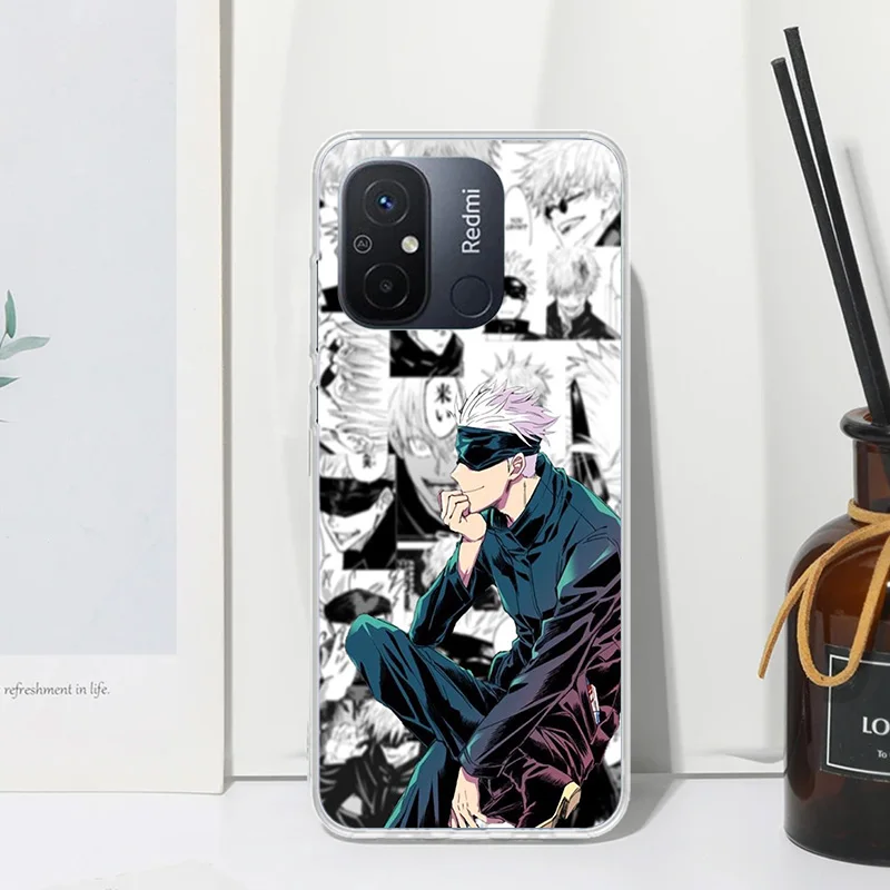 Телефонный чехол Jujusu-Kaisen Gojo Satoru для Xiaomi Redmi 12C 12 10C 10A 10 9C 9A 9T 9 8A 8 7A 7 6A 6 Pro K70 K40 K20 Fundas Back