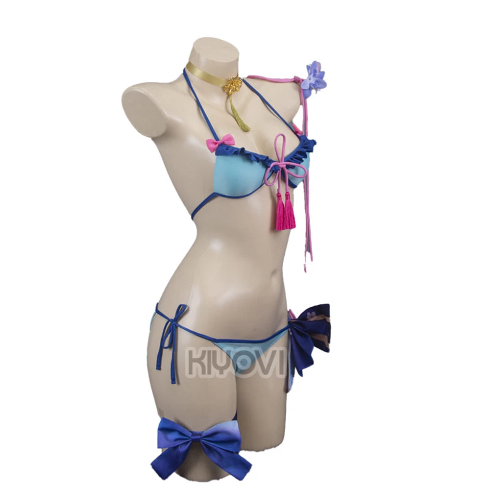 AGCOS Genshin Impact Kamisato Ayaka Косплей Csotume Купальники Бикини Doujin Sukumizu Сексуальный