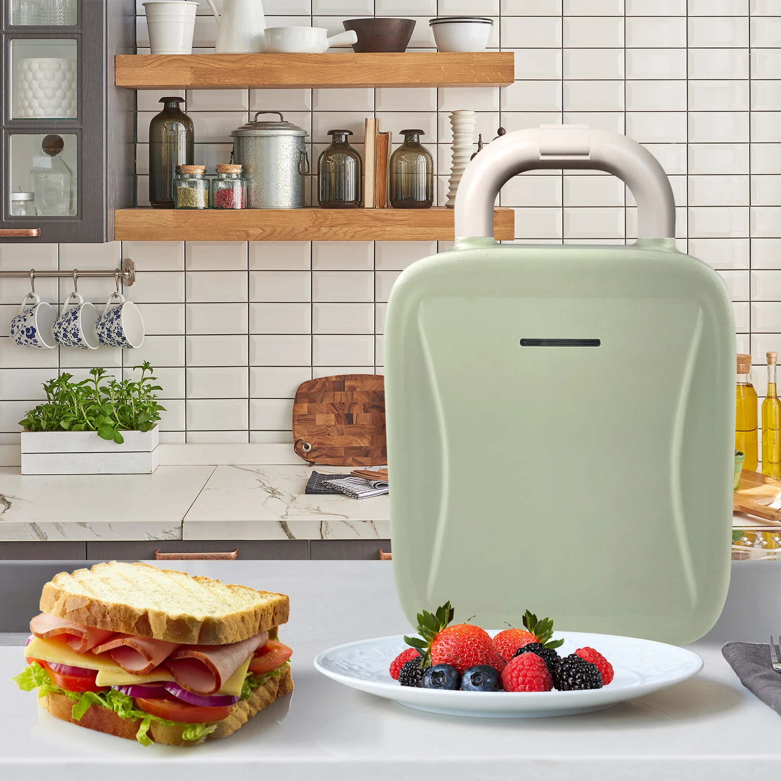 Профессиональные многофункциональные вафельницы 3 в 1 для завтрака сэндвича 5