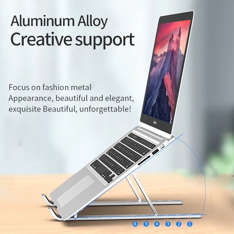 

Laptop Stand Adjustable Aluminum Alloy Notebook Stand Compatible Laptop Portable Laptop Holder Portable Storage Base Adjustable