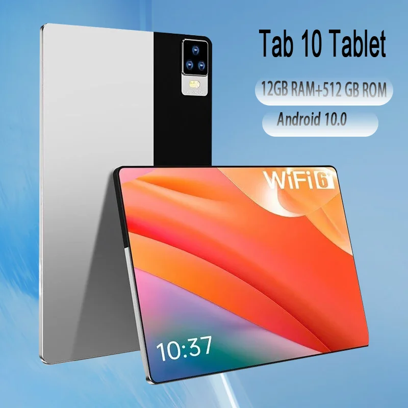 

10.1 Inch Tab 10 Tablet Android 11 12GB RAM 512GB ROM Tablet Octa Core Tablette GPS Dual Phone 5G Tablete PC Wifi Global Version