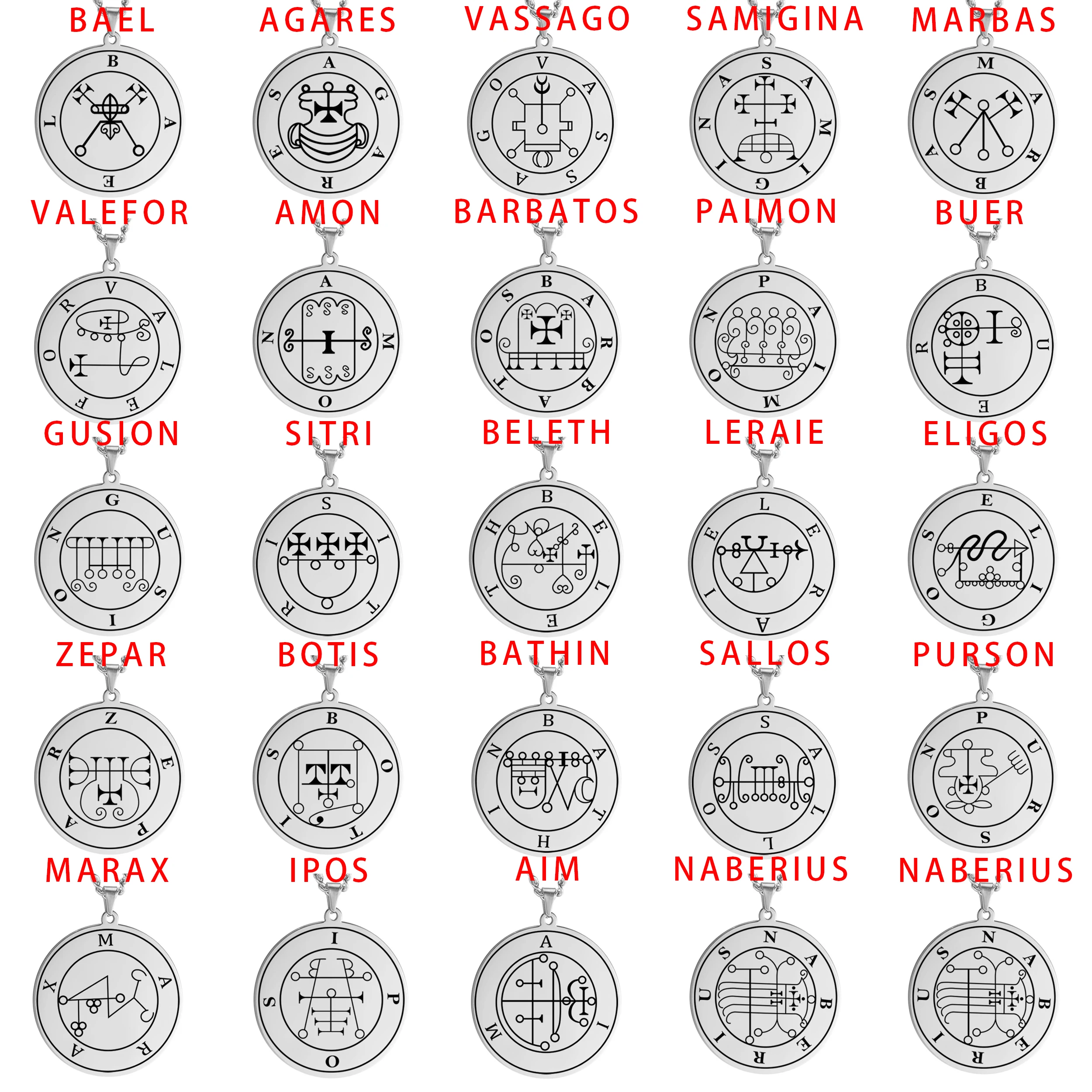 Мужское ожерелье LIKGREAT из нержавеющей стали Малый ключ короля Соломона