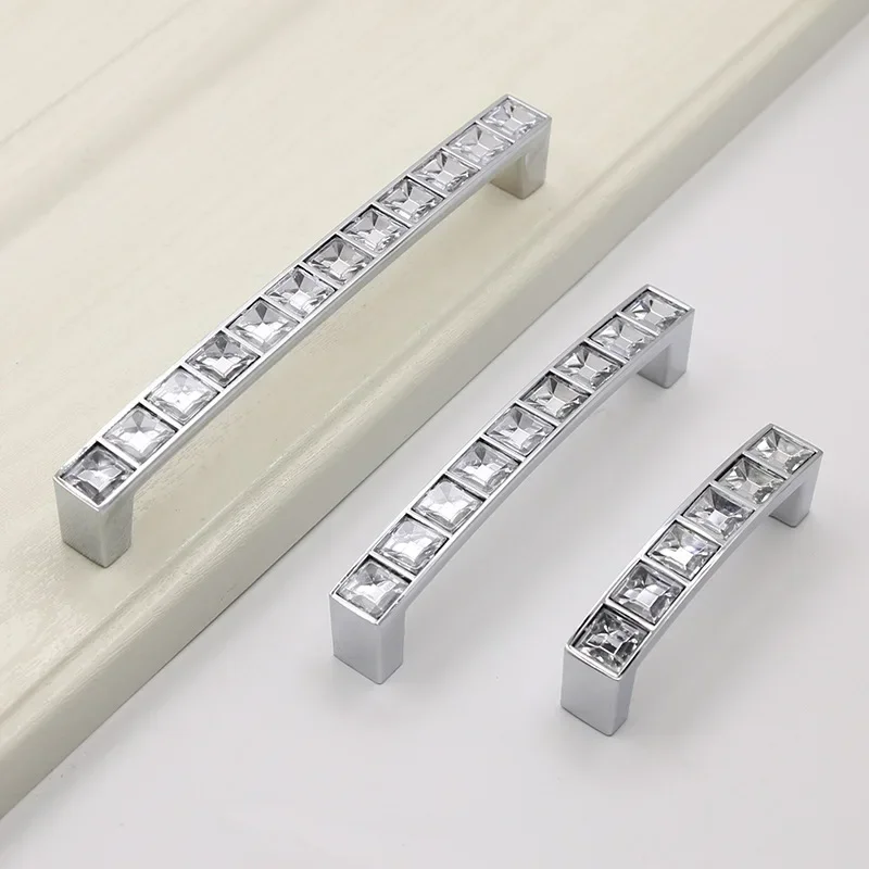 Кухонные ручки Puxadores шаг отверстия 32/64/96/128 мм прозрачная акриловая ручка для