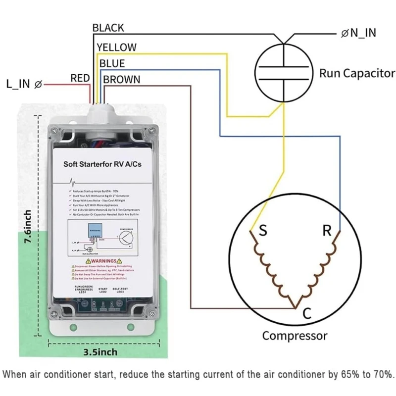 Комплект плавного пуска кондиционера Устройство для легкого запуска блок 15 тыс.