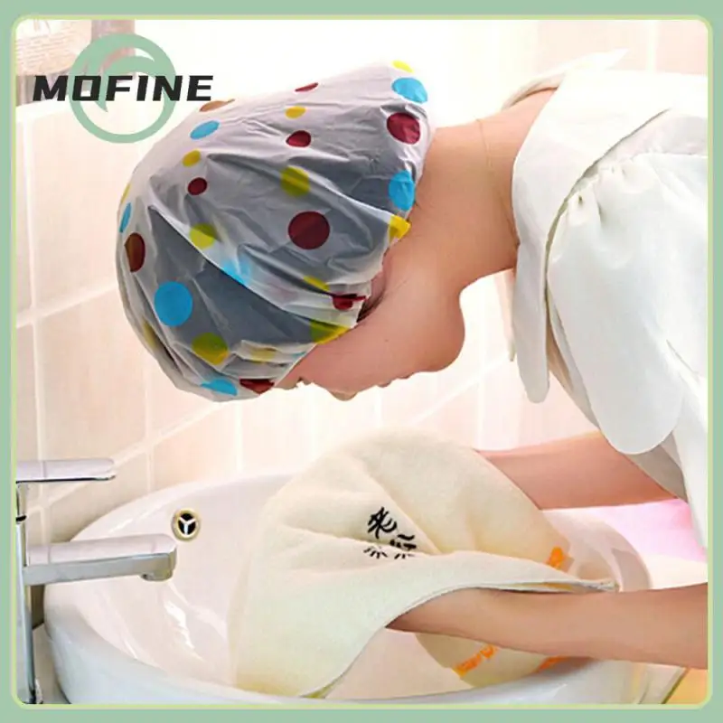 

Easy To Carry Printed Bath Cap Small Size Anti Oil Smoke Shower Cap Can Choose From Various Styles Can Be Used For A Long Time