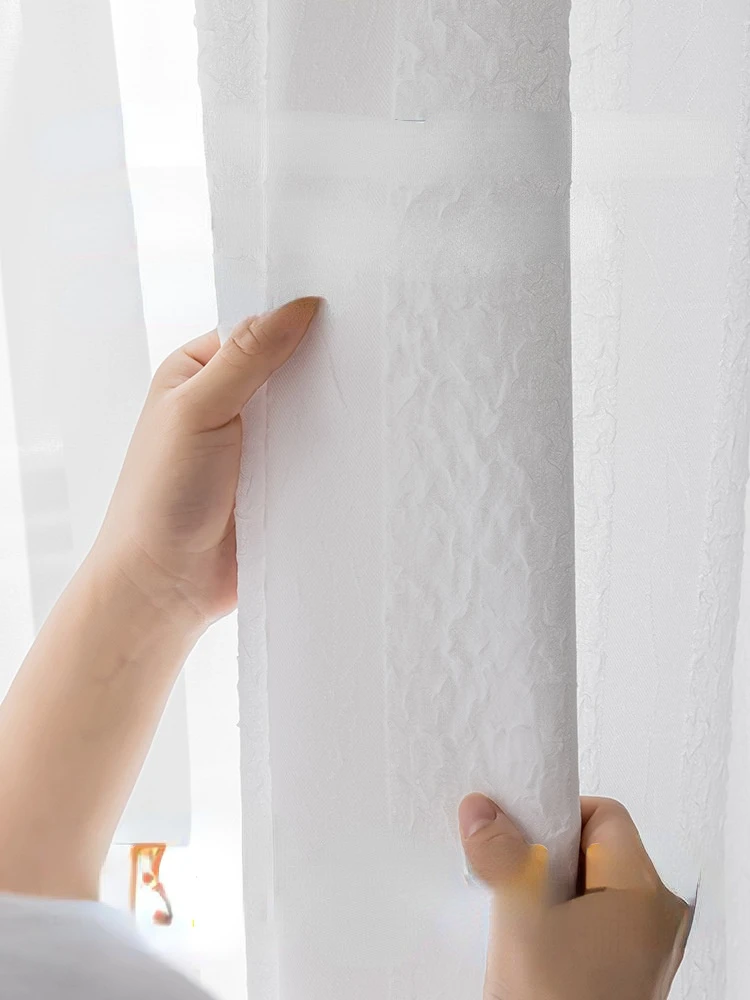 

Curtains for Living dining Room Bedroom Insulation sunscreen curtains white gauze curtain gauze curtain light impermeable veil