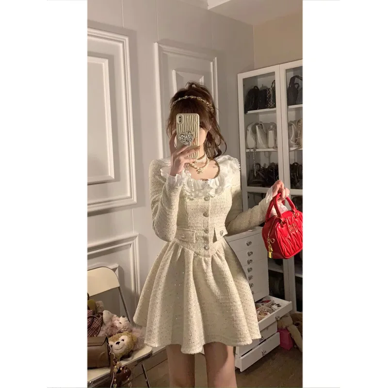 Новые платья французские принцессы знаменитостей пуговицы с бриллиантами милый