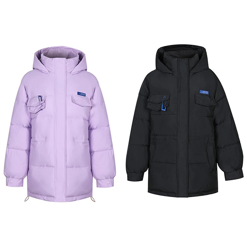 Korean Fashion Female Clothing Hooded Coat Coats Woman Winter 2022 New Feather Down Cotton Parka Casual Warm Thick Jacket